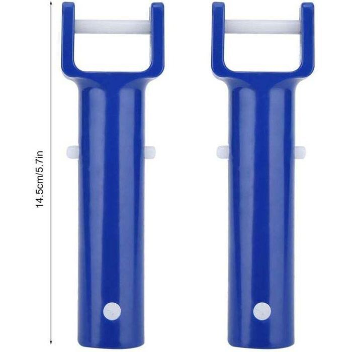 Lot de 2 pinces à poignée bleue pour piscine et spa Accessoires de piscine Tête d'aspiration flexible pour spa et piscine .