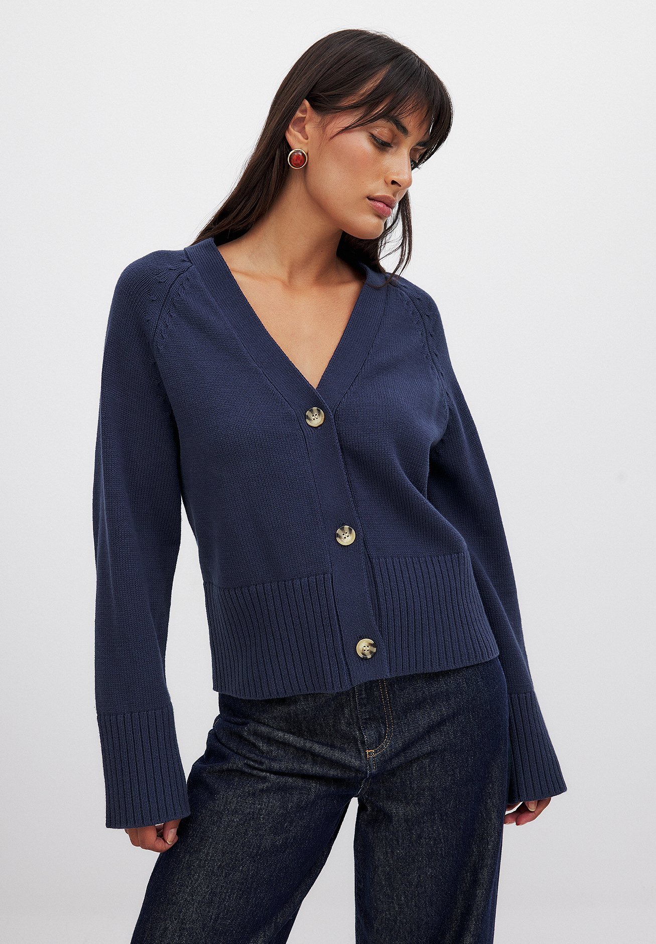 NA-KD Cardigan - Marineblau