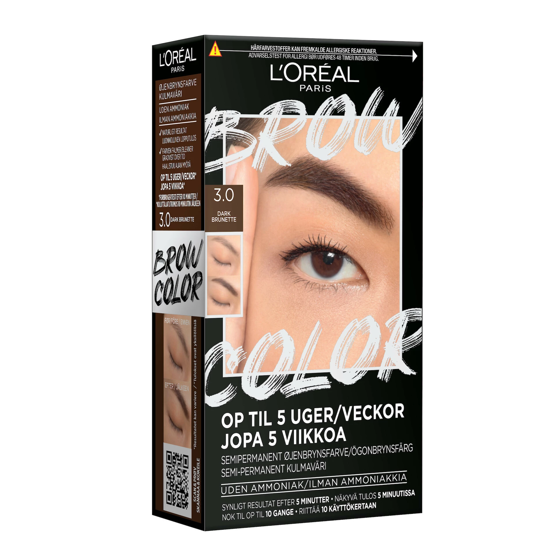 Kit de colorare a sprâncenelor 3.0 Brunet Închis - L'Oréal Paris
