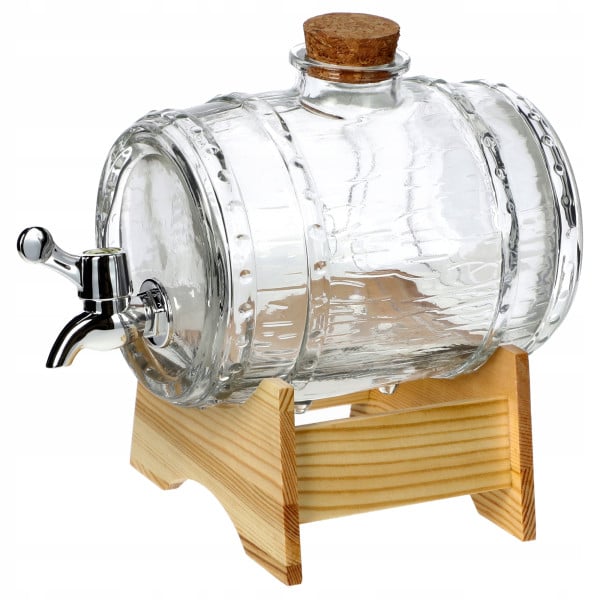 Beczułka Beczka Bimber Szklana z Kranikiem 1,5L 2x