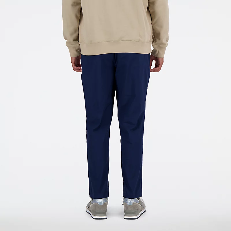 Calça masculina de sarja com corte reto de 28 polegadas - NB Azul Marinho
