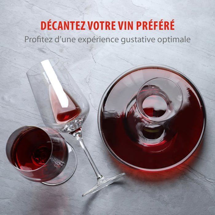 Decantador de vino, decantador aireador para vino, decantador de vino de 1,78 litros, decantador de vino original, decantador de vino tinto