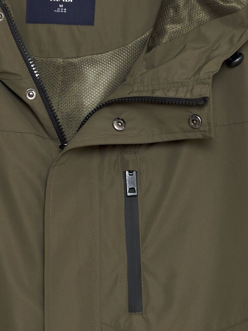 Korte, lichtgewicht parka met capuchon - KHAKI