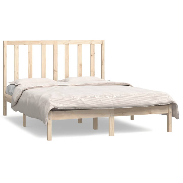 Łóżko Drewniane Rama Łóżka Sofa Brązowe Do Sypialni Pokoju 140x190 cm
