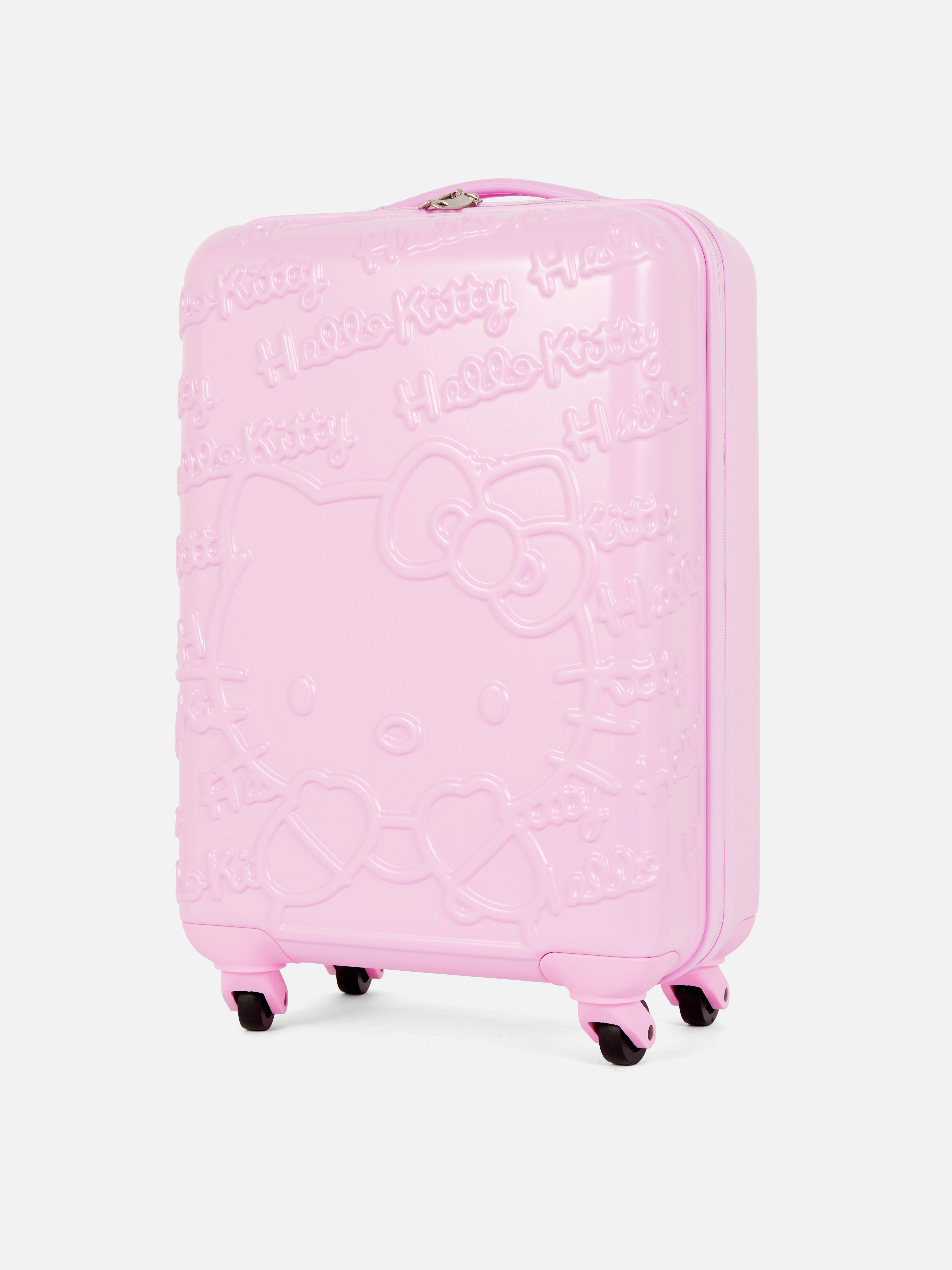 Valiză rigidă cu 4 roți Hello Kitty Această valiză rigidă prezintă modele drăguțe în relief cu Hello Kitty