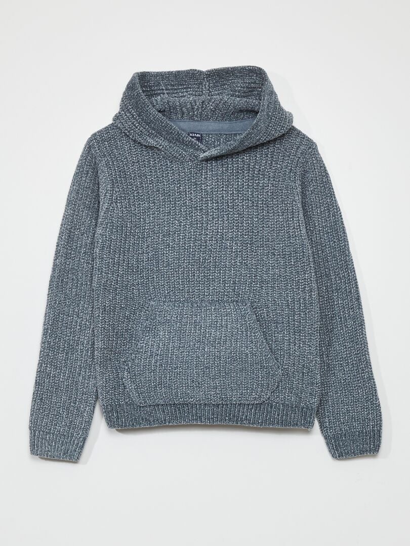 Chenille hoodie - grijs