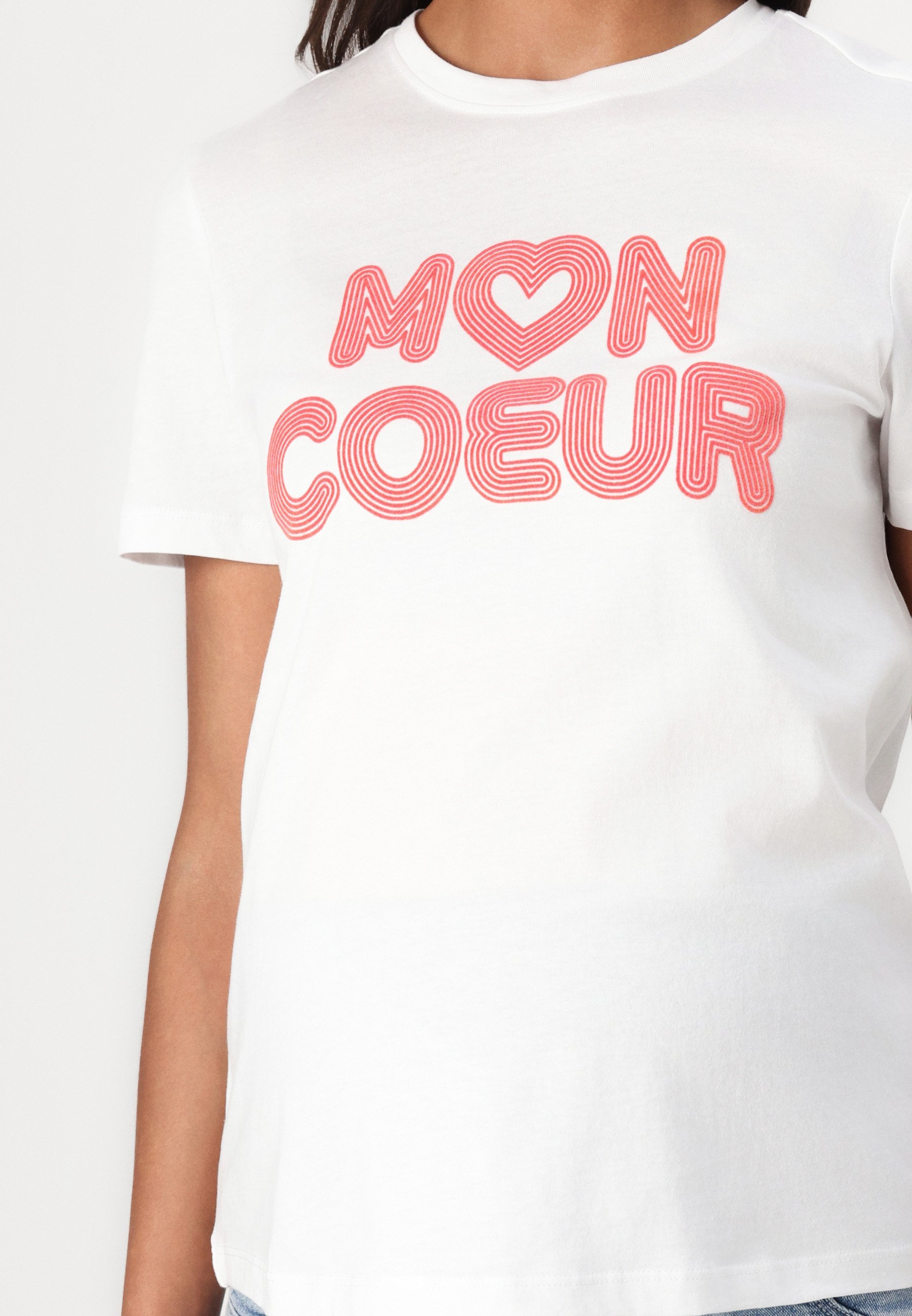ONLY MATERNITY OLMARIYA LIFE LOVE - Majica s potiskom - svetlo bela