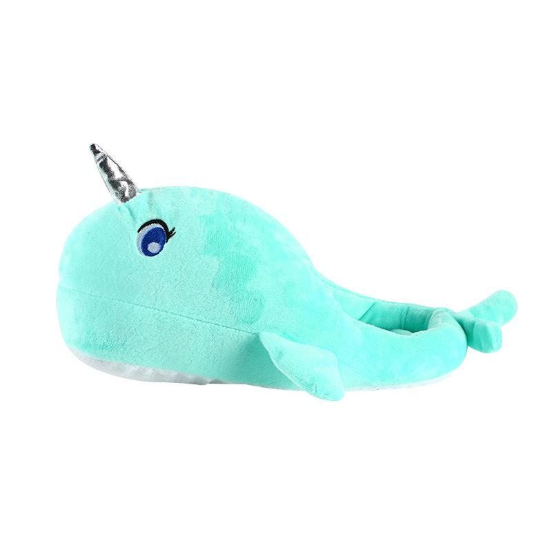 Funny whale zebra slippers girls boys child winter indoor slippers ladies crazzy animal furry slippers woman shoe