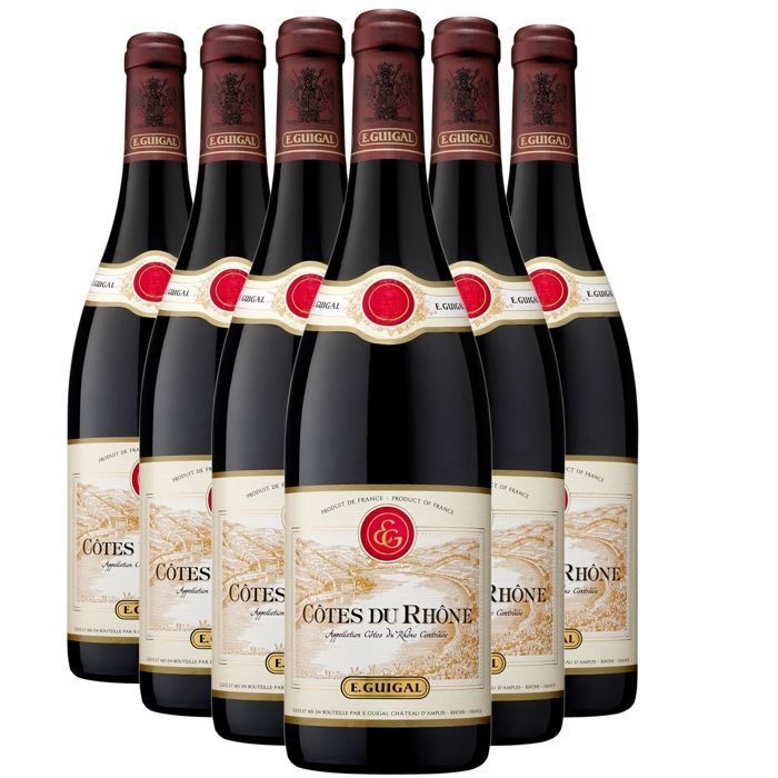 Maison Guigal Côtes du Rhône 2022 - Vino tinto del Valle del Ródano (6x75cl)
