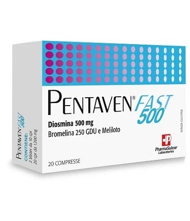 Pentaven Fast 500 voedingssupplement voor de bloedsomloop, 20 tabletten