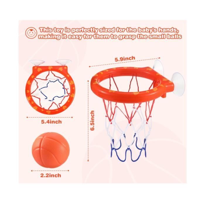 Juguete de baño - No especificado - Aro de baloncesto - 5 pelotas - Colorido - Ecológico
