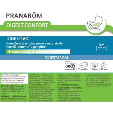 Pranarôm Digest Comfort Digestarom Doplněk stravy pro zdraví trávicího traktu 21 tablet 21 tablet