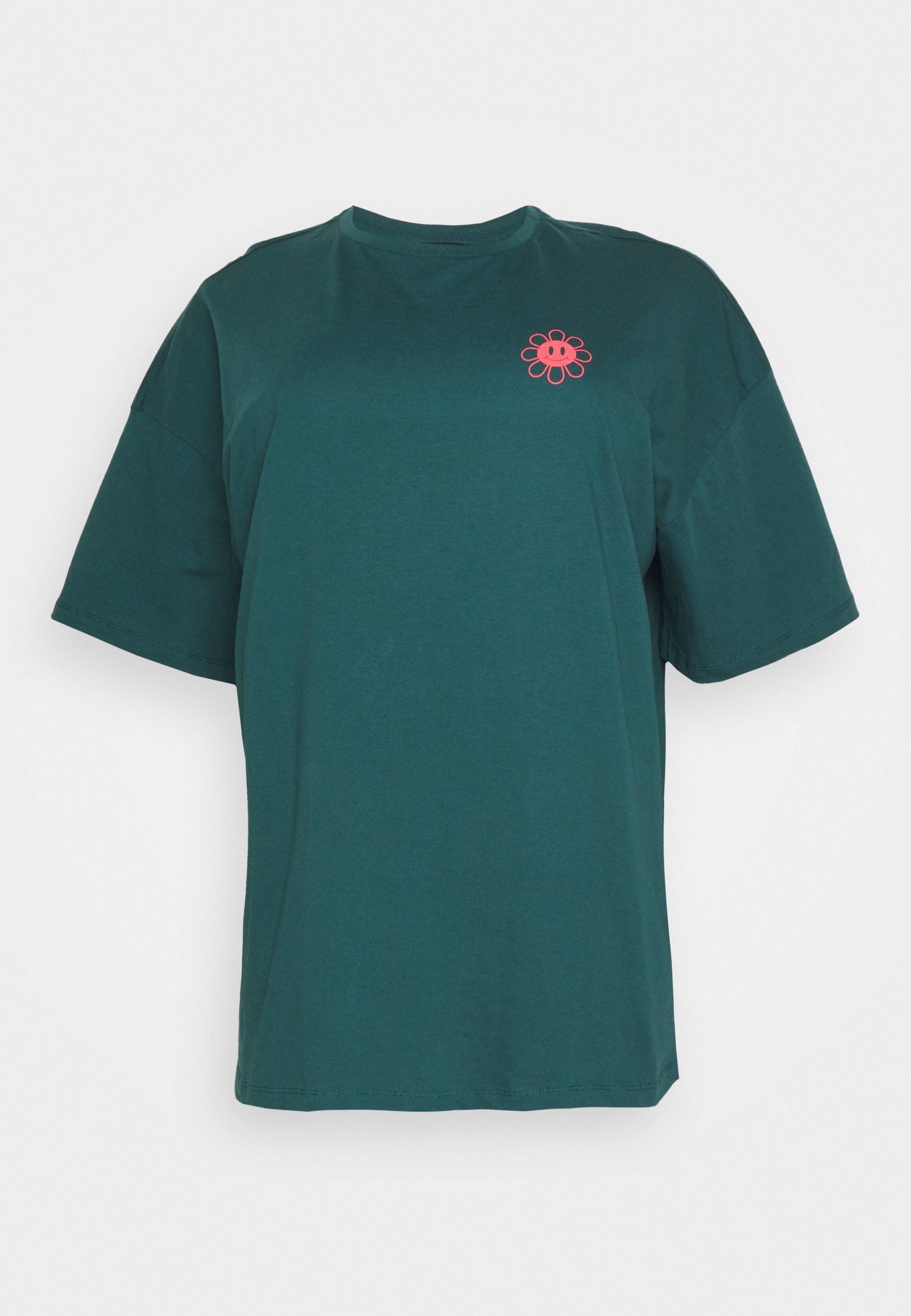 Even&Odd Curvy LIZ FEEL GREAT - T-shirt met print - turquoise