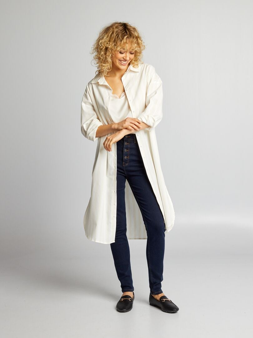 Lange blouse - BEIGE