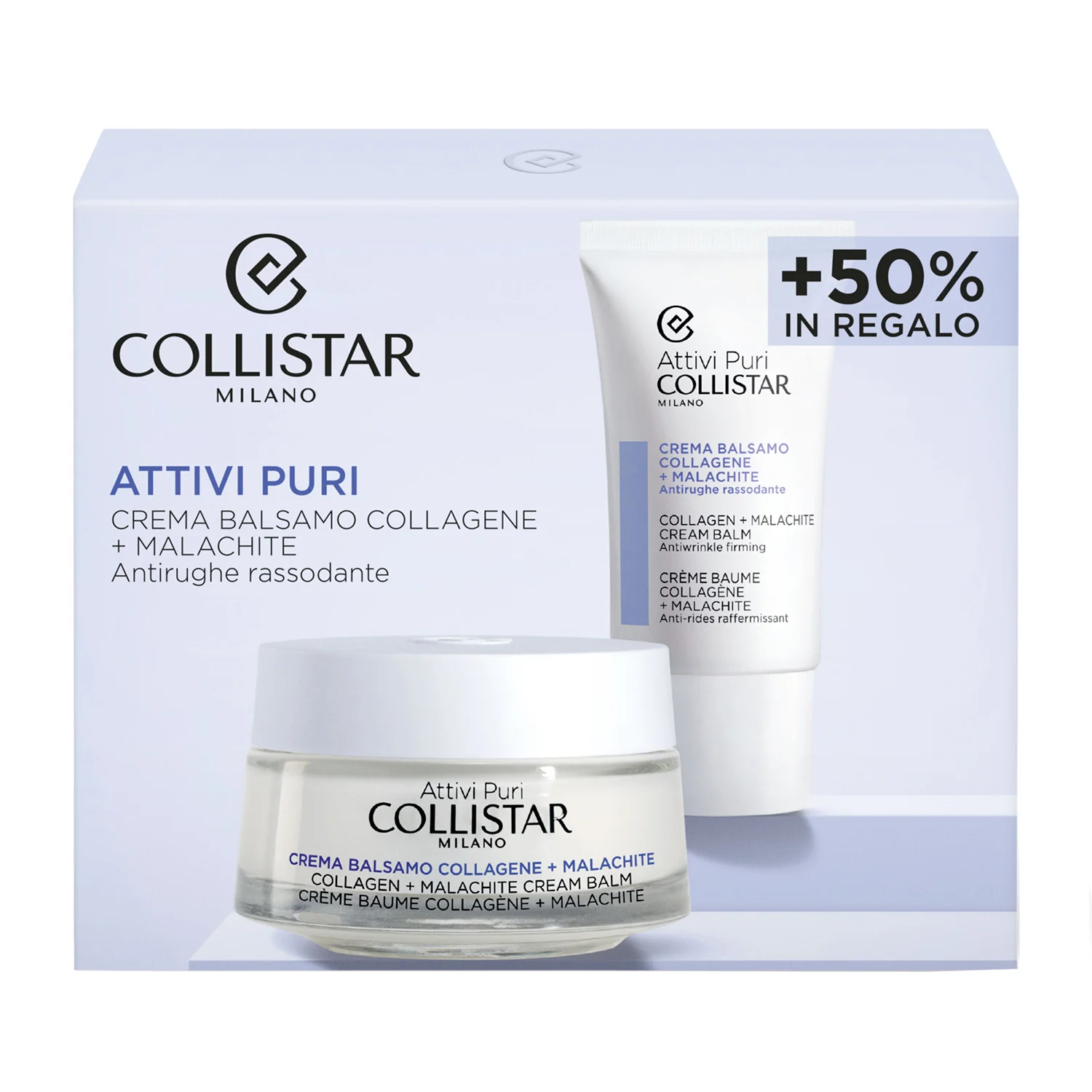 Attivi Puri Cofanetto Attivi Puri Balsamo Collagene + Malachite - Cofanetto Antirughe, Tratt.viso 24 ore antirughe