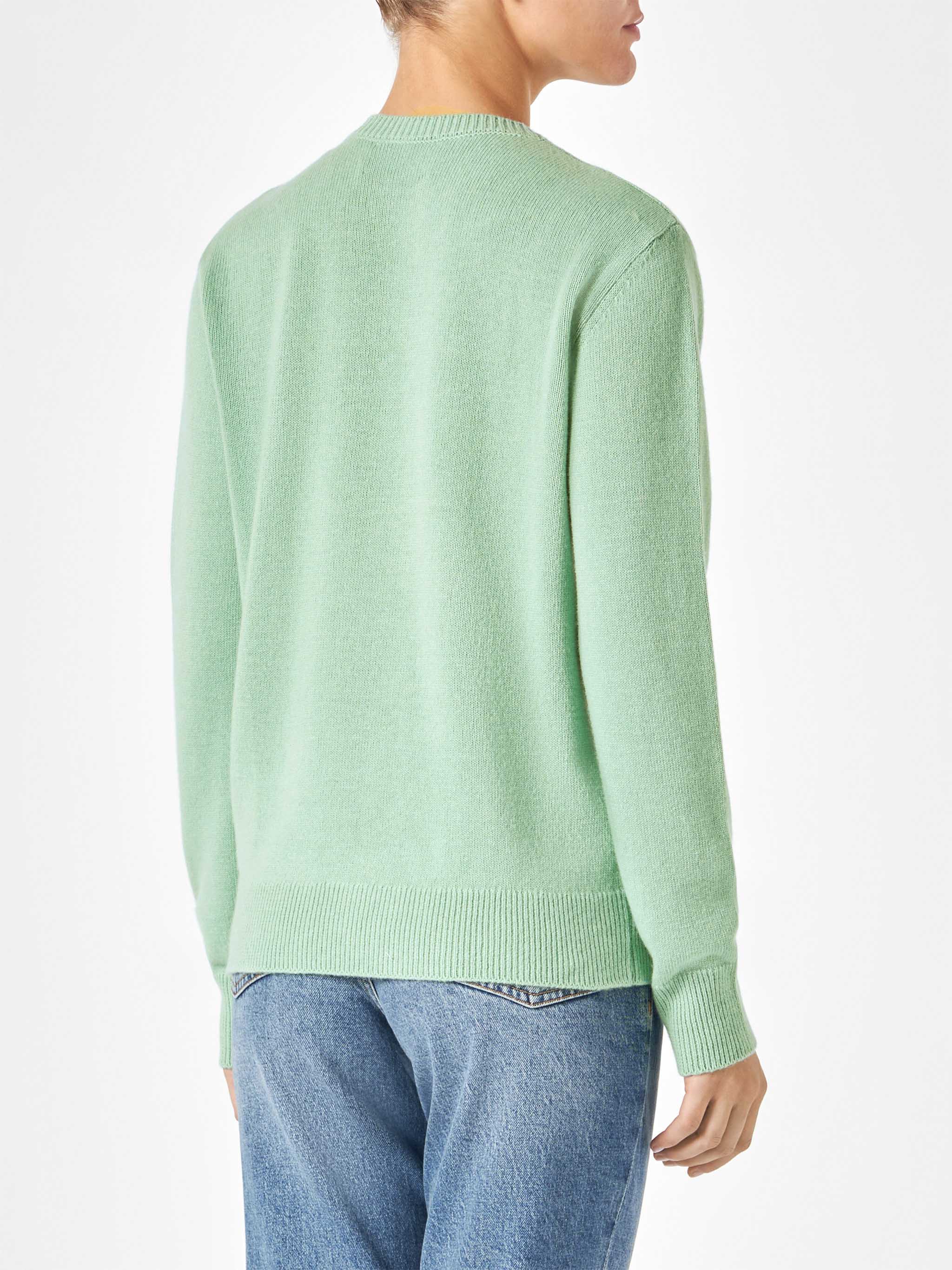 Maglione da donna verde con stampa jacquard | EDIZIONE SPECIALE DI NIK
