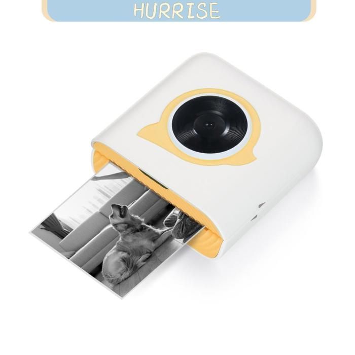 Tbest Mini Stampante Foto Bisofice L8 Mini Stampante Portatile Tascabile Termica per Etichette Stampante per Computer Gialla