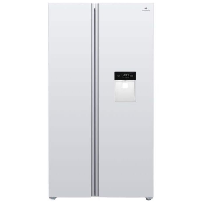 Frigorifero in stile americano - CONTINENTAL EDISON - CERA505NFWD - 503 L - Total No Frost - Classe energetica D - L92 x H177 cm - Bianco