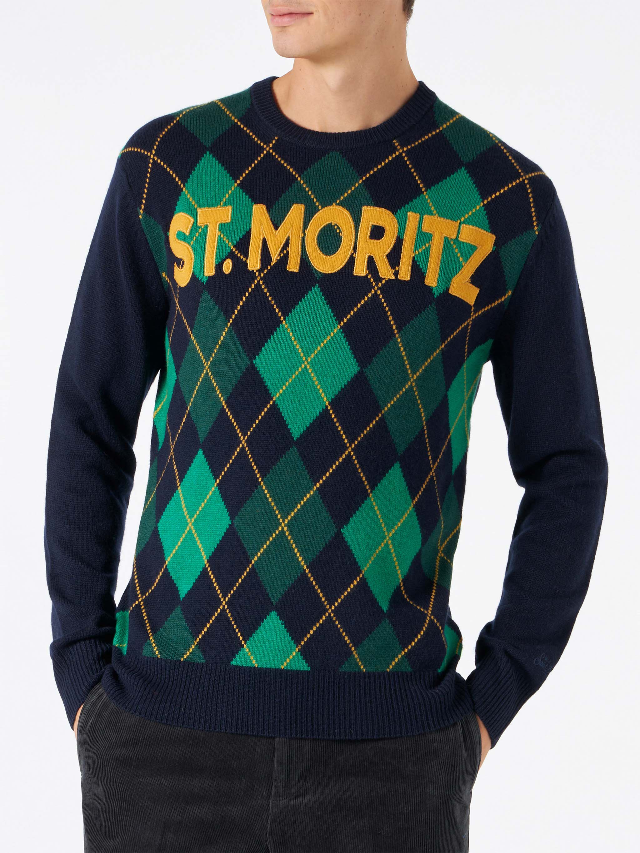 Jersey de hombre con estampado de rombos