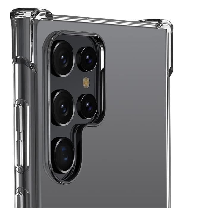 Funda para Samsung S22 ULTRA 5G - Phonillico® - Silicona suave - Transparente - Ultradelgada - Resistente a los golpes
