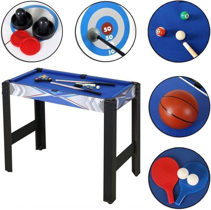 5-in-1 Multi-Game Table for Children, Table for Hockey, Billiards, Basketball, Table Tennis, Archery, Gifts for Children, 92x46x73cm