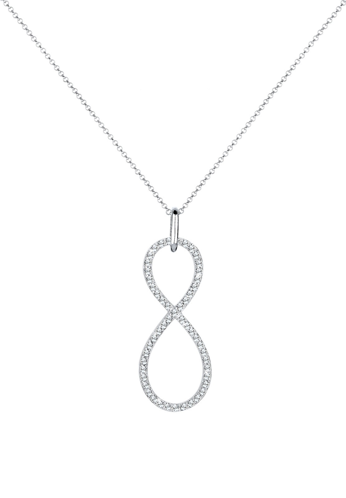 Elli PREMIUM Femmes Infinity avec cristal Endless en argent sterling 925