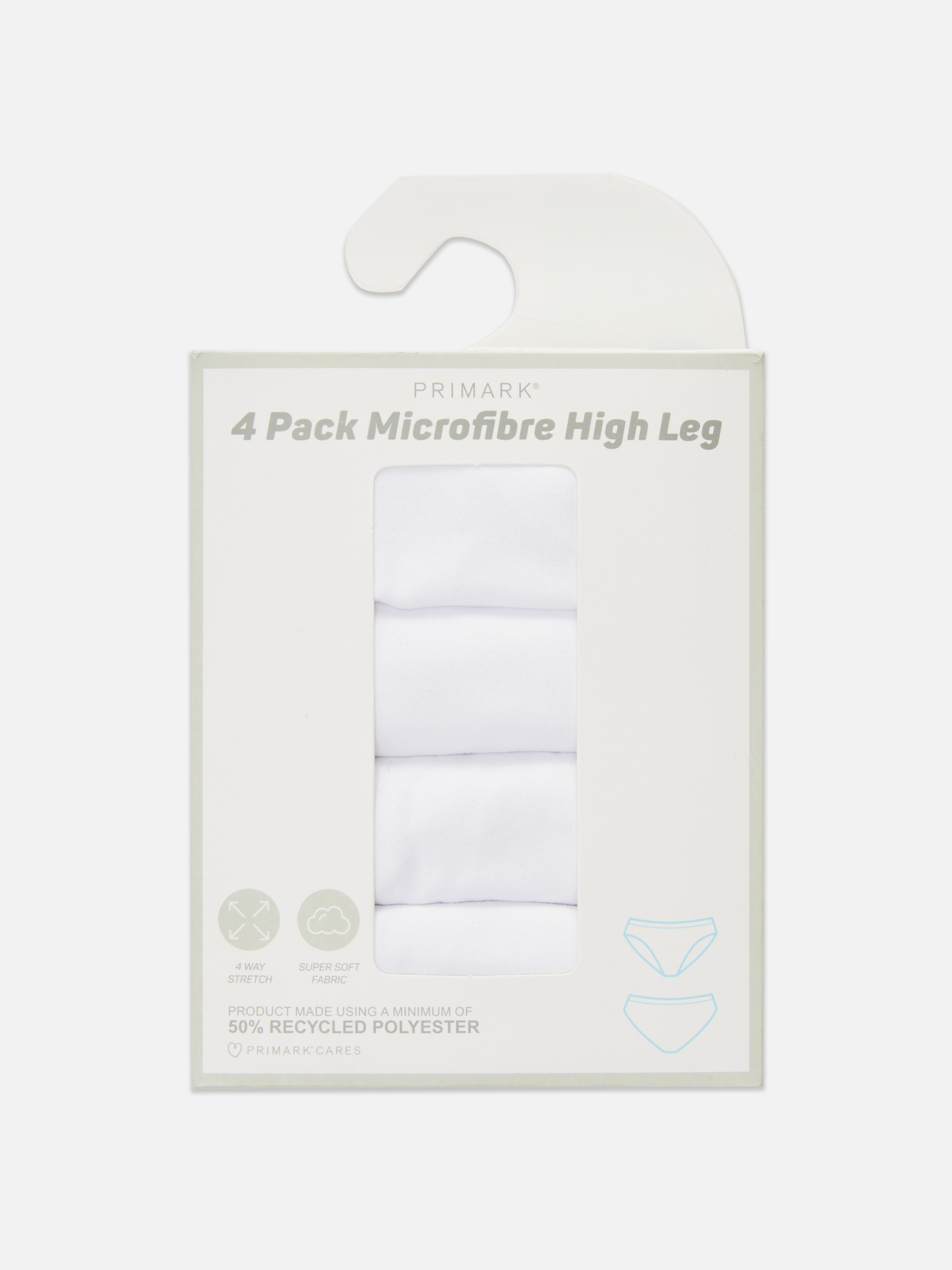 Hochgeschnittene Slips, 4er-Set. Vier zeitlose Slips mit hochgeschnittener Silhouette.
