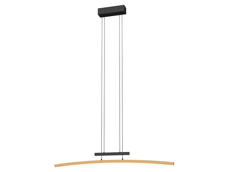 Lampa wisząca  Bologna LED ze ściemniaczem czarna