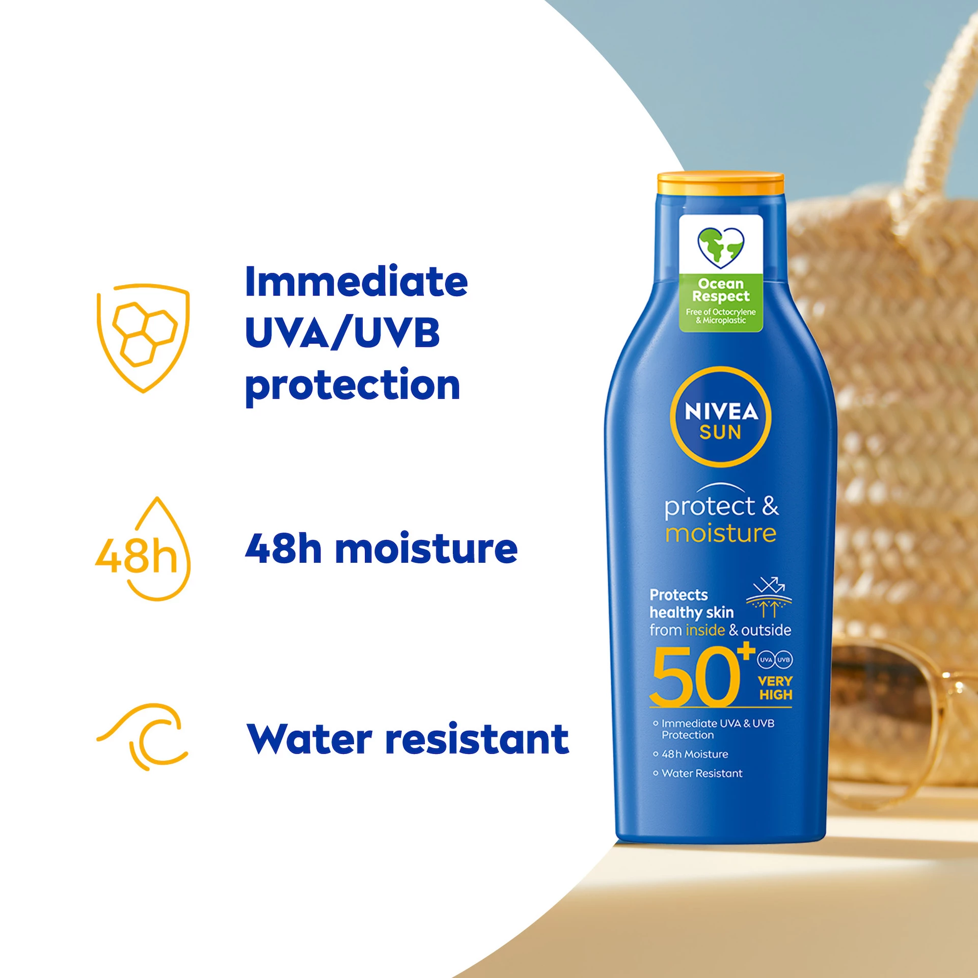 Protetor Solar Hidratante e Protetor Solar FPS 50+ 200 ml - NIVEA