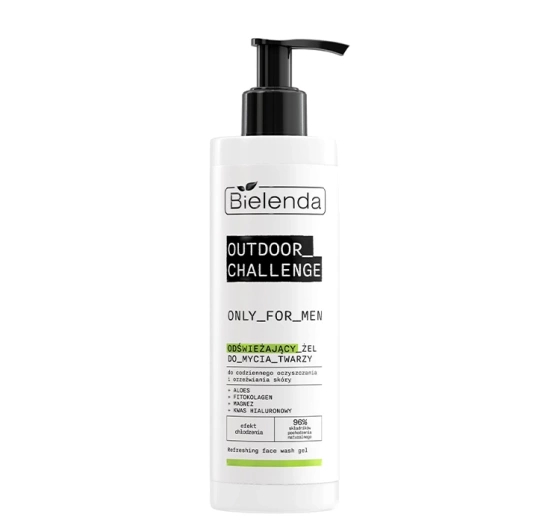 Bielenda Only For Men Outdoor Challenge odświeżający żel do mycia twarzy 190 ml