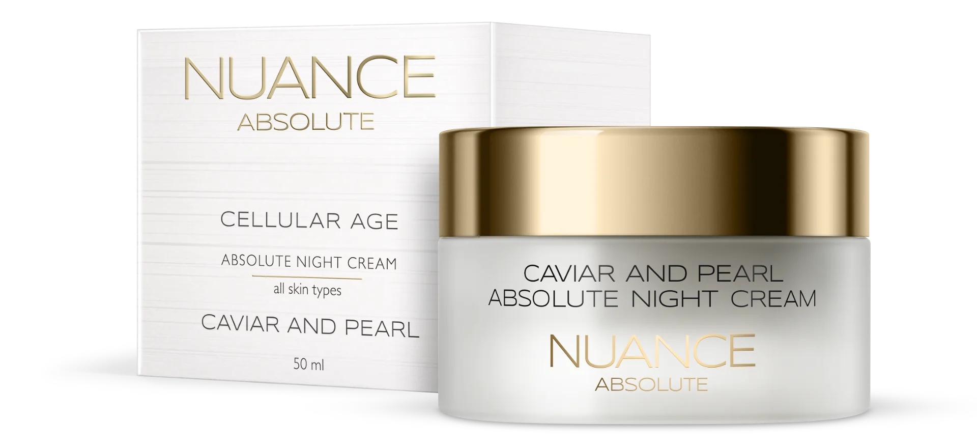 NUANCE Creme Noturno Nuance Absolute Caviar e Pérola 50 ml Creme noturno multiativo para todos os tipos de pele