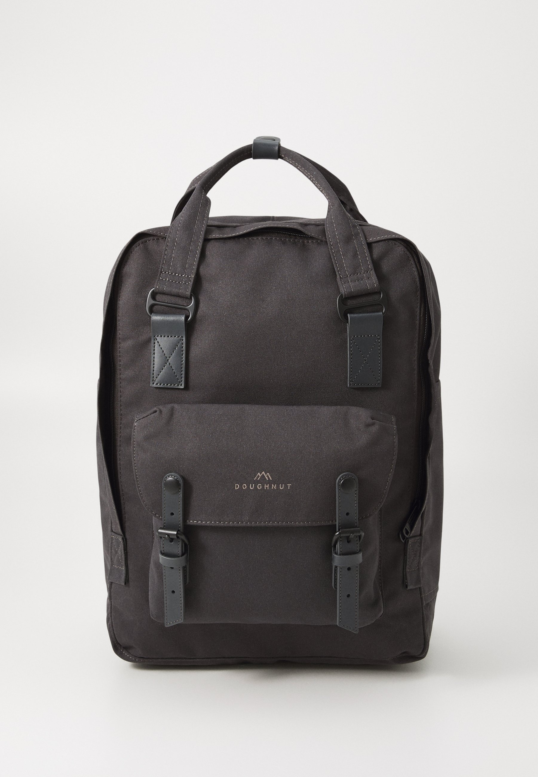 Großer, melancholischer Rucksack in Donut-Macaron-Optik, dunkel, Unisex - Rucksack - Boden