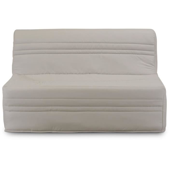 Banquette BZ JOE - Tissu beige - 3 places - L 143 x P 97 cm - Couchage 140 x 190 cm