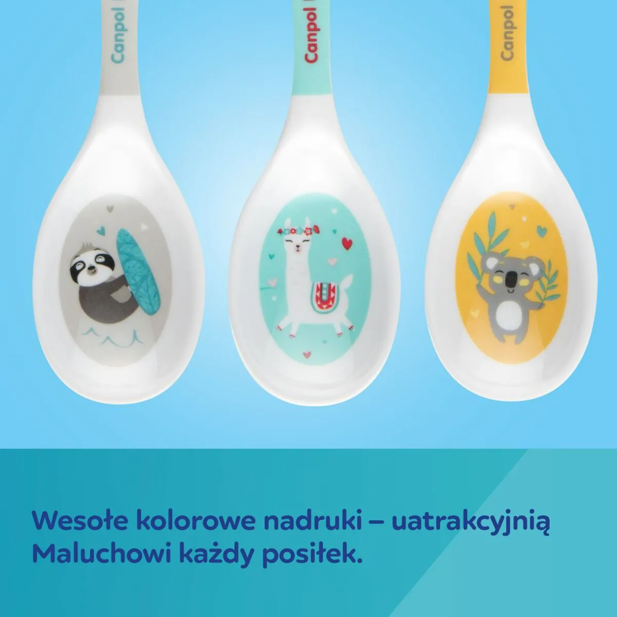 Canpol Zestaw Łyżek z Melaminy Exotic Animals