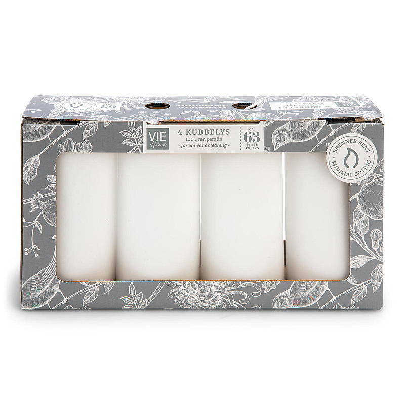 Vie Home Kubljus 4-pack 6,8x13 cm vita