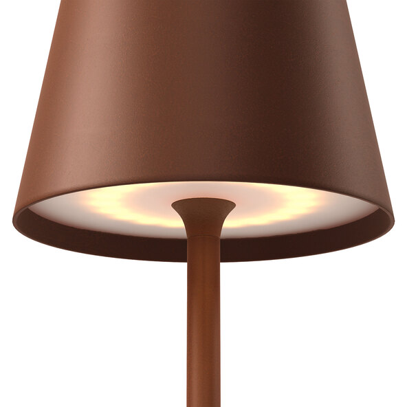 Επαναφορτιζόμενη επιτραπέζια λάμπα LED Dinner Light κλασική, καφέ