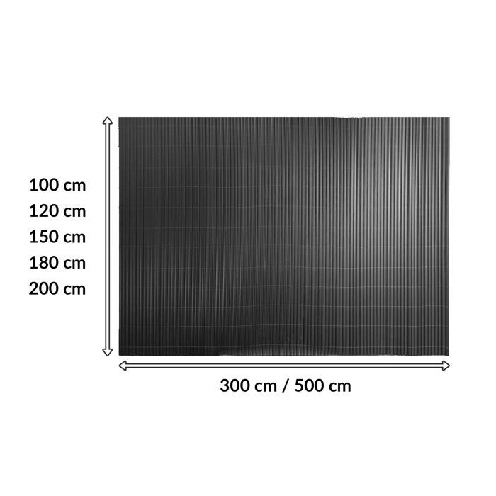 Double-sided PVC reed screening, Grey, 200 x 300 cm