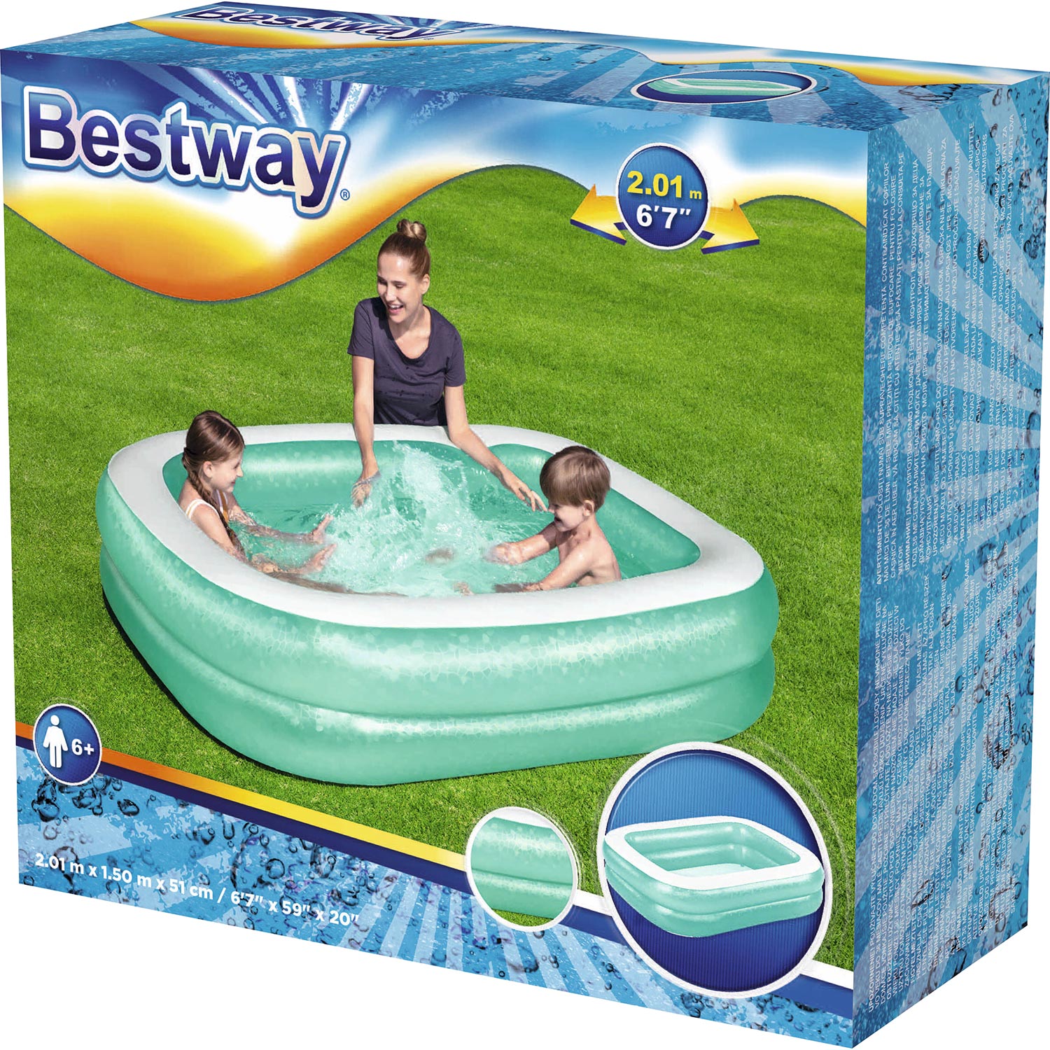 Bestway Inflatable Family Swimming Pool 201 x 150 cm