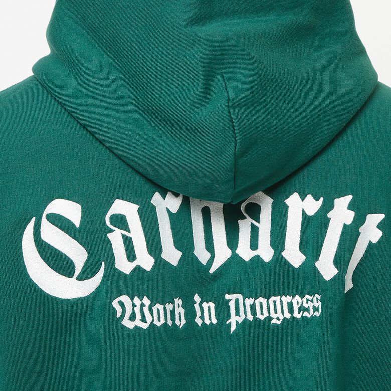 Hoodie met onyxkleurige tekstprint