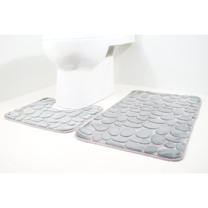 2pcs Coral Velvet Soft Non-Slip Bathroom Shower Mat Carpet Rug-XFM70510624_1234
