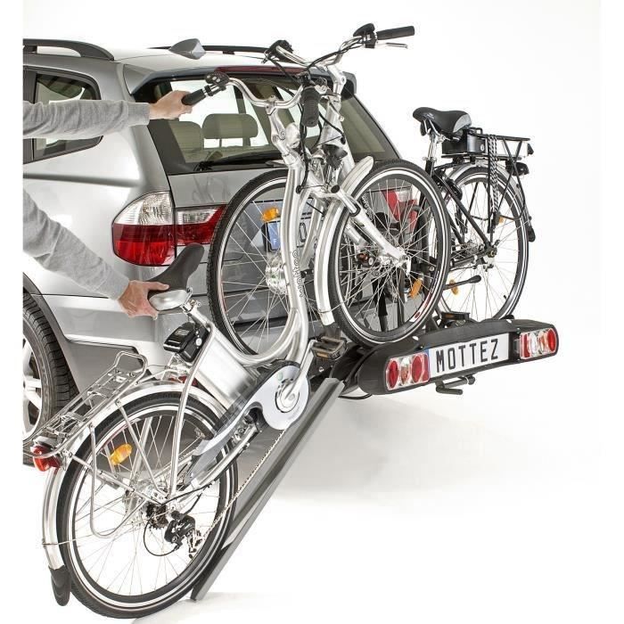 Portabicicletas eléctrico plegable MOTTEZ para 2 bicicletas
