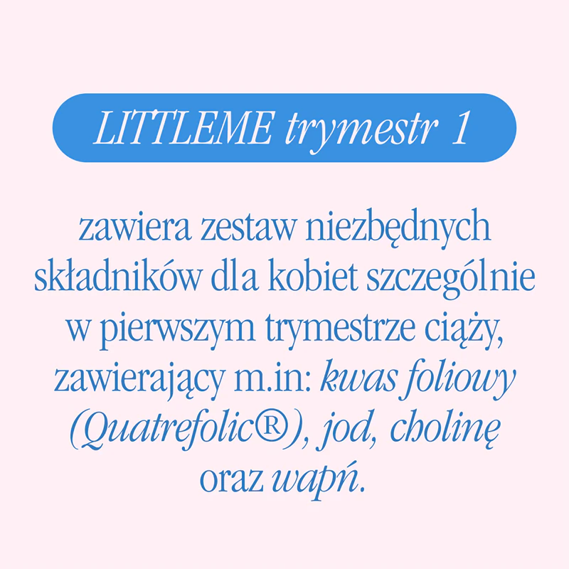 Cápsulas de suplemento alimentar Littleme para o primeiro trimestre da gravidez da Health Labs Care