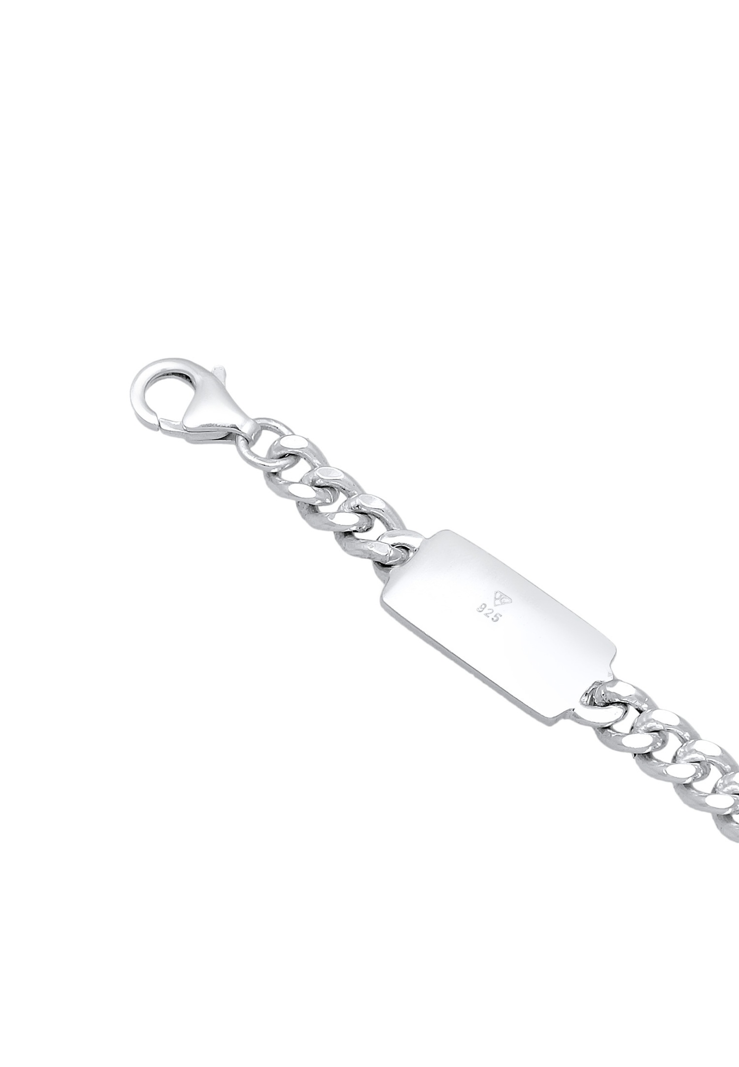KUZZOI Hommes pendentif plaque mat en argent sterling 925