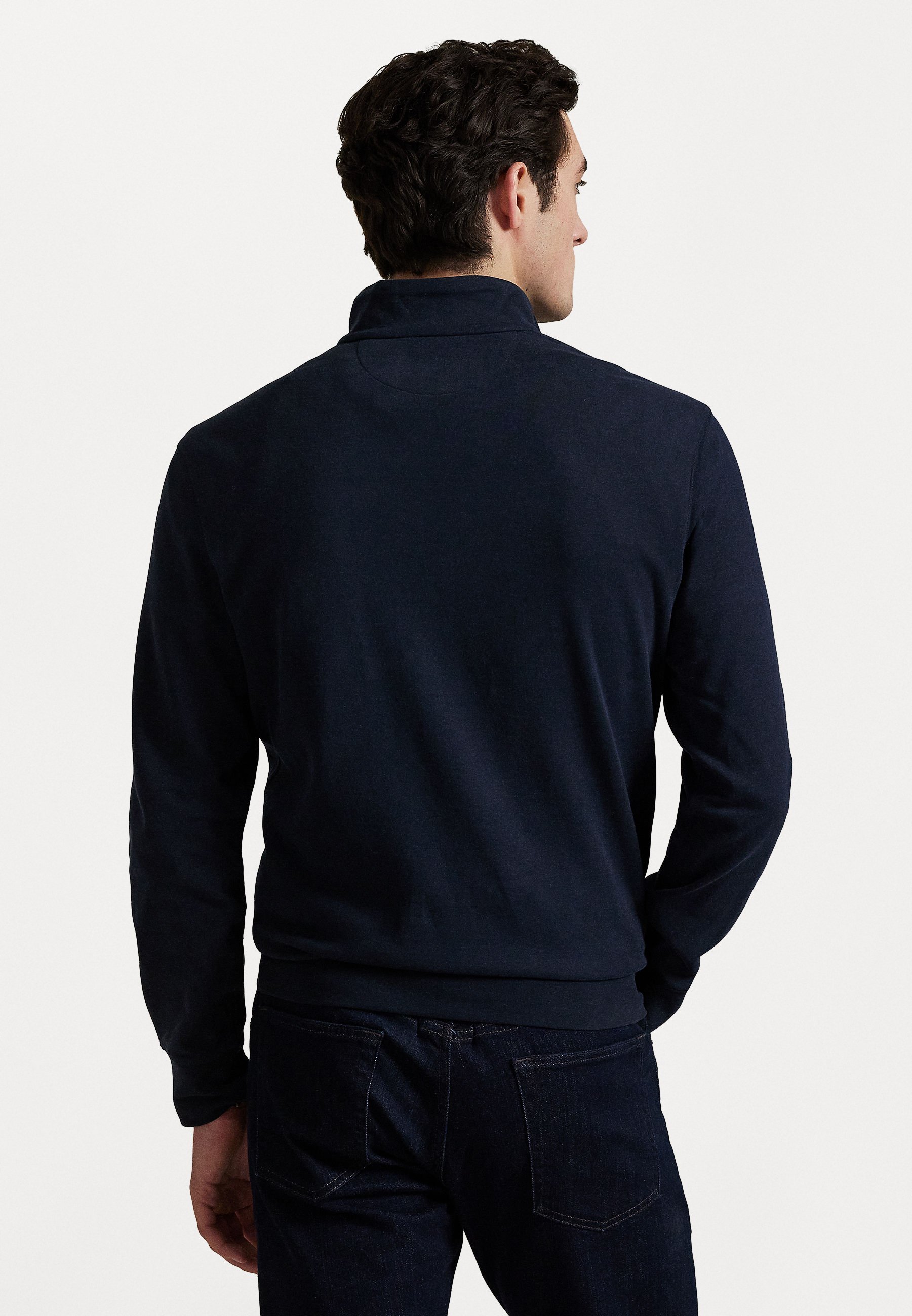 Felpa Polo Ralph Lauren LUXURY JERSEY con cerniera a un quarto - Felpa - blu navy stile aviatore