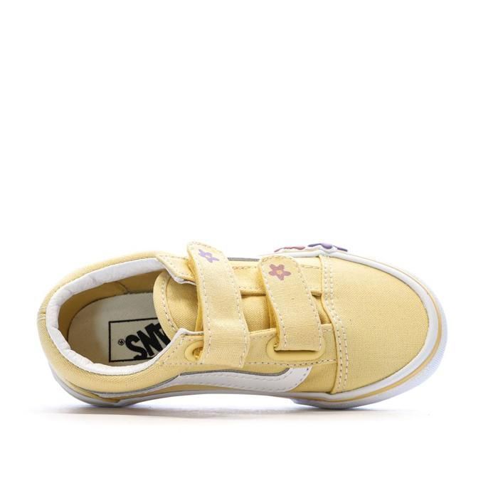 Zapatillas Vans Old Skool V Flower amarillas para niña