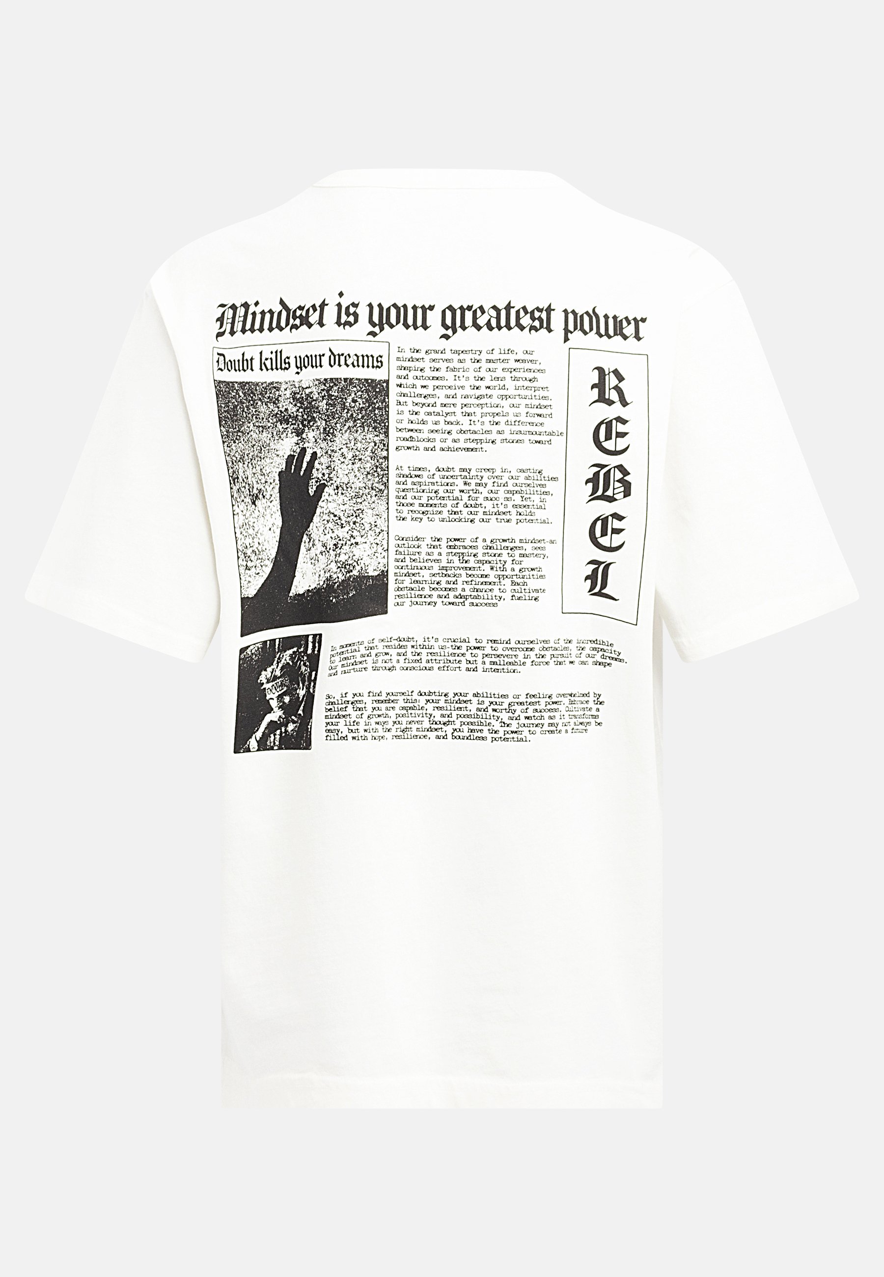 Redefined Rebel TEEMIR TEE OVERSIZED FIT - T-shirt met print - sneeuwwit