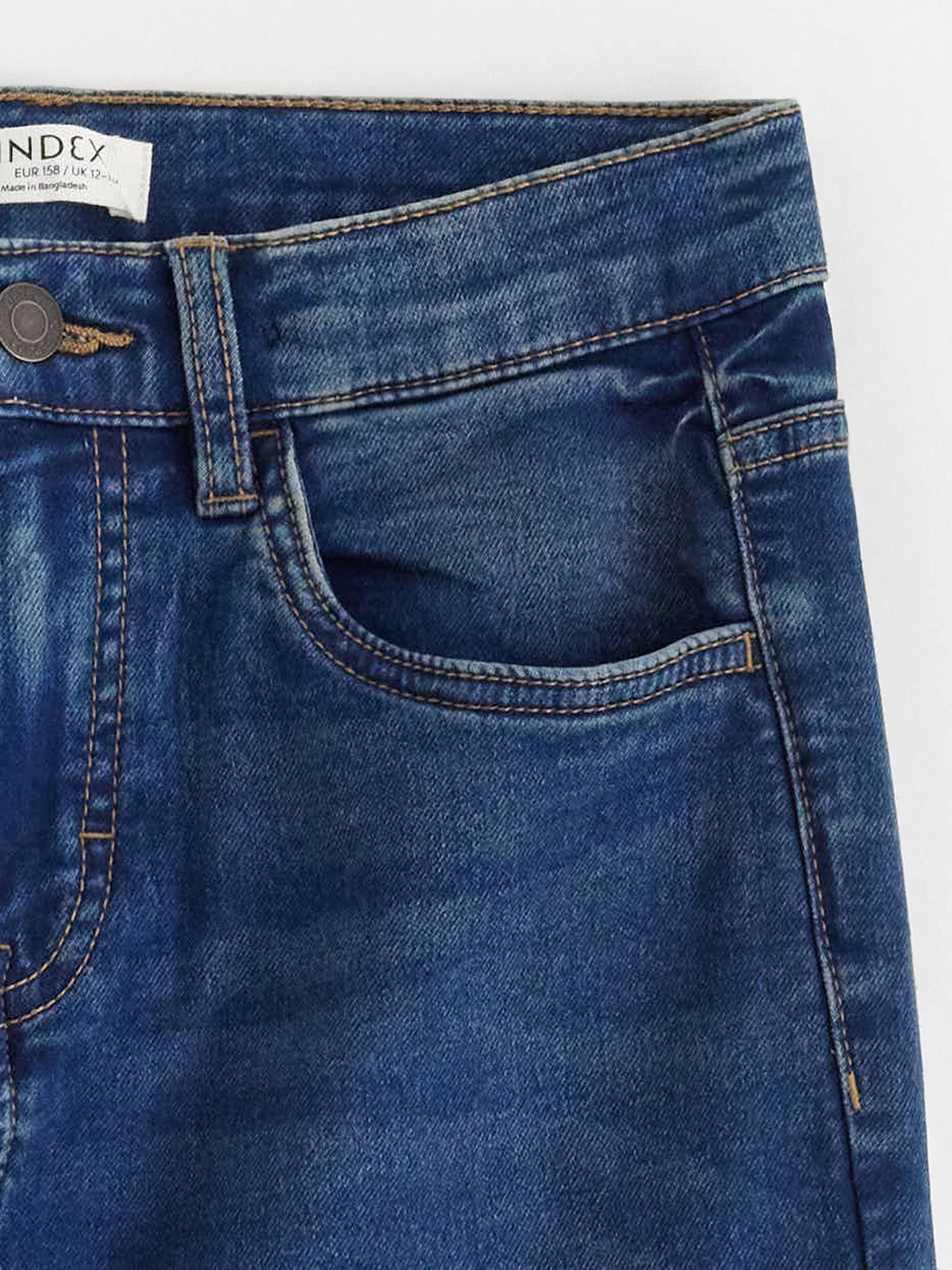 STAFFAN Jeans rectos súper elásticos de mezclilla oscura