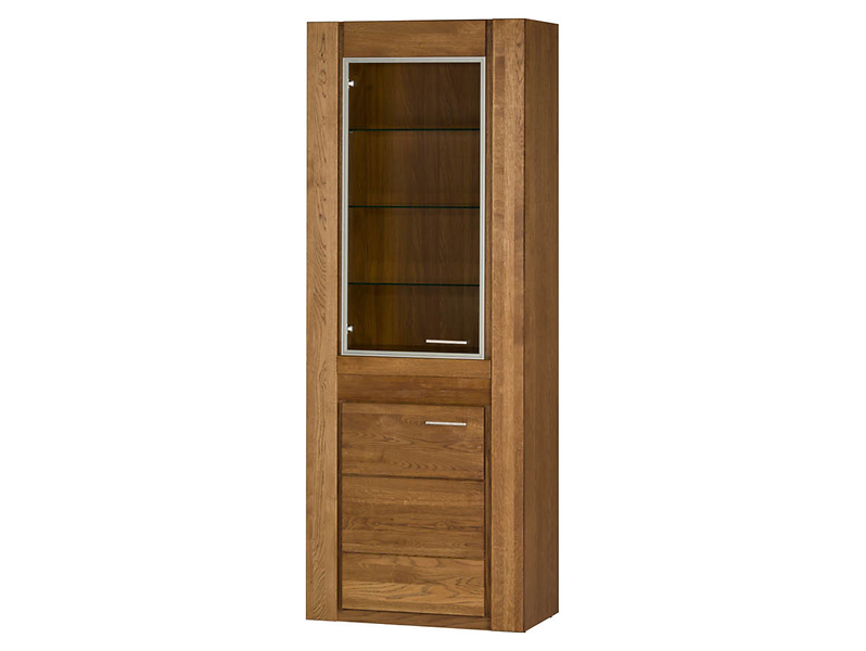 Witryna Velvet-10 75 cm z drzwiami lewostronna dąb rustical