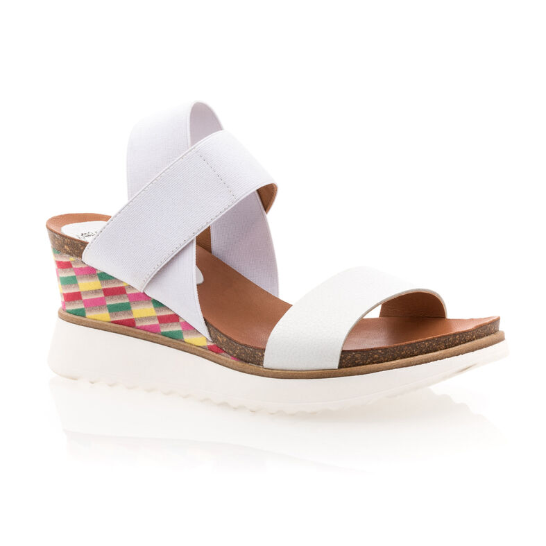 Weiße Damensandalen / Zehenfreie Schuhe