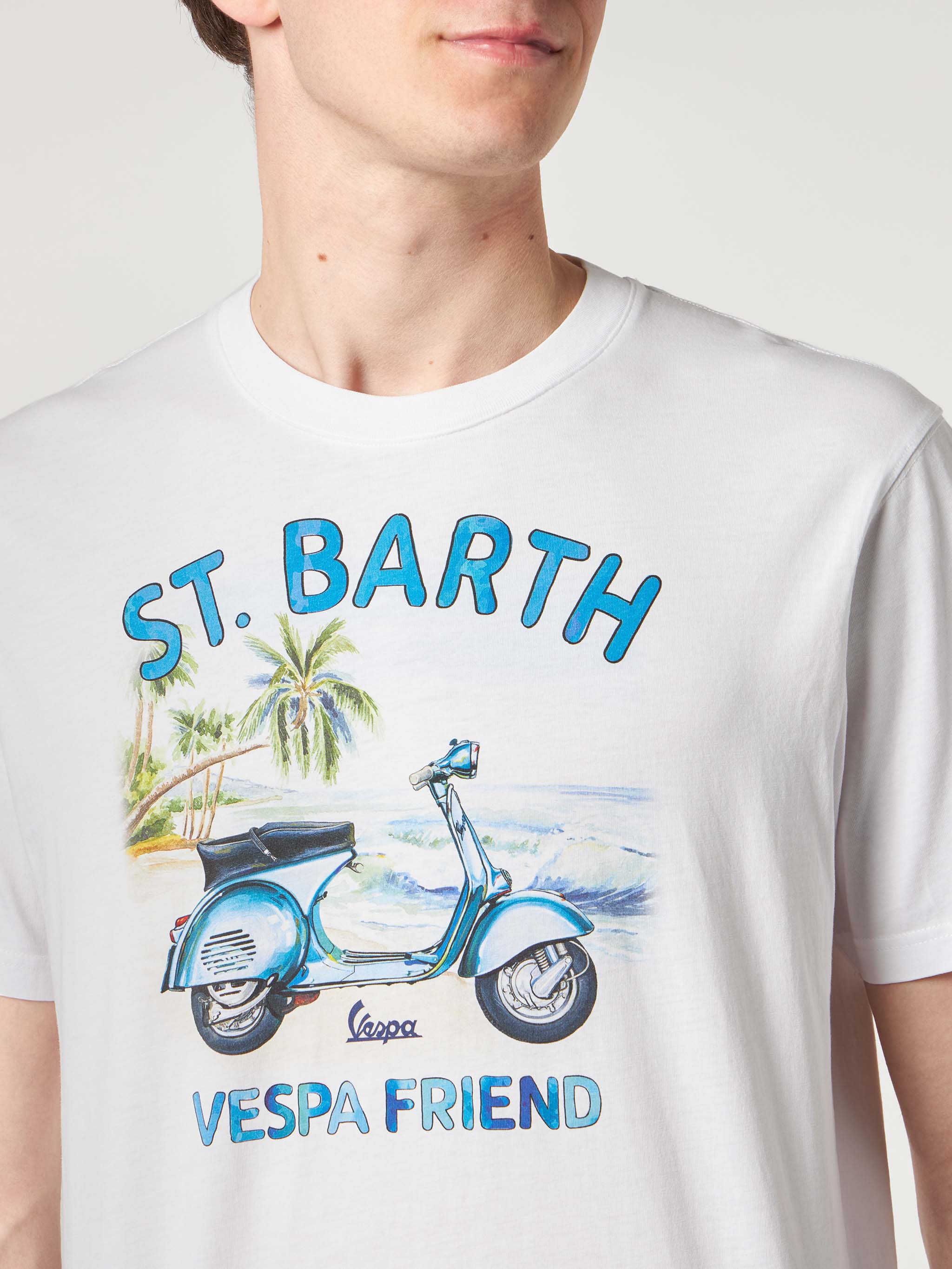 T-shirt da uomo in cotone con stampa St. Barth Vespa Friend | EDIZIONE